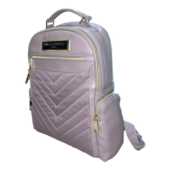Karl Lagerfeld NWOT Chevron Backpack - Picture 8 of 10